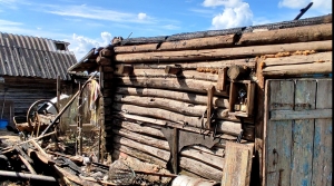 Из-за детской шалости едва не сгорел сарай