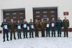 Шаркаўшчынскія выратавальнікі атрымалі ўзнагароды